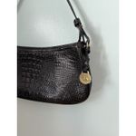 Brahmin  black Anytime Mini Melborn Croc Leather Shoulder Bag Hobo Luxury Photo 1