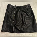 Haute Monde black faux leather mini skirt nwot Photo 0