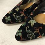 Vtg 80s Nando Muzi VELLUTO velvet embroidered gold thread pumps women’s size 7.5 Black Photo 6