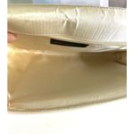 Jessica McClintock Purse Clutch Envelope Beige Faux Leather Formal Casual Chain Photo 4