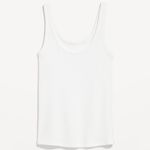 Old Navy  | White First-Layer Ribbed Scoop-Neck Tank Top | XL Photo 2