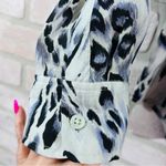 Rails Rebel Ivory Snow Leopard Long Sleeve Button Down Blouse Size S Photo 10