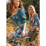 Hunter Bell Cropped Winne Long Sleeve Top in British Birdies Size 6 Photo 1