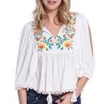 Clover + Scout  Embroidered Open-Sleeve Peasant Top Photo 0