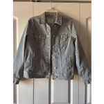 Old Navy Women's Denim Jacket Blue White Railroad Stripe Size Medium NWOT Photo 2