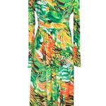 Abaya Addict Green and Orange Patterned Dress Size M Photo 1