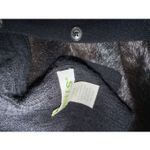 Orvis  black wool cashmere button scarf wrap 60x20 Photo 2