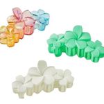 Wild Fable NEW Flower Ombre + Solid Claw Hair Clip Set 3pc Pink Green White NWT Photo 0