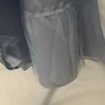 Sequin Hearts : Blue/White Flower Dress- Open Back with zipper back- tulle hem- 9 Photo 8