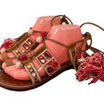 Sam Edelman Gretchen Boho Embroidered Tassel Gladiator Sandals Women's Size 7.5 Photo 2