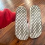 Vans Off The Wall Women's Checkerboard Pink Leather Slides Sandals Size 7 Photo 7