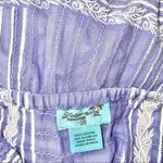 Letarte Size XS Blue & White Embroidered Strapless Dress Swim Cover Up Photo 5