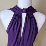Michael Stars Deep Purple Cross Wrap Neck Sleeveless Knit Top One Size Photo 6
