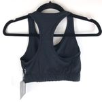 NWT E & R Sport Electric & Rose Black Scoop Neck Nylon Racerback Sports Bra XS Photo 1
