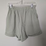 Princess Polly  High Waist Shorts in Sage Green Sz 6 Photo 1