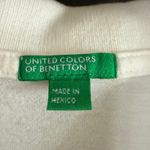 United Colors Of Benetton Y2K Vintage | Pink Piping Trim White Polo Shirt Medium Photo 3