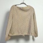 C'Mom vintage 1980s cream‎ and pastel striped sweater blouse White Size M Photo 0