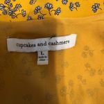 Cupcakes and Cashmere Yellow Floral Midi Dress Size Large Photo 5