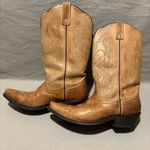 Smoky Mountain Women’s Beige Leather Western Pull on Boots Size 8 snip toe Tan Photo 3