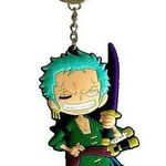 NEW Wiazhu Japanese Anime KEYCHAIN 5.2” Key Ring Purse Backpack Fob Roronoa Zoro Green Photo 0