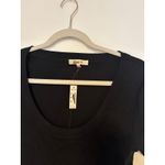 Madewell NWT  Re)generative Cotton Ribbed Cap-Sleeve Tee In Black Size Large Photo 3