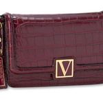 Victoria's Secret Victoria’s Secret Faux Snakeskin Crossbody bag Mulberry/Gold Photo 1