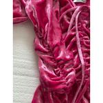 Saylor  Womens XS Cedella‎ Bubblegum Pink Velvet Ruched Peplum Top Photo 6