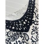 Studio I  Mini Shift Dress White & Black Print Jeweled Sleeveless Womens Size 8 Photo 5