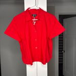 J.Crew NWT Gamine Shirt Cotton Poplin Vintage Red Photo 1