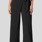 Halara Viral High Waisted Side Tie Invisible Zipper Wide Leg Work Pants Photo 0