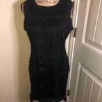 Suzanne Betro Susanne Betro Black Crochet Lace Sleeveless Dress with Zippered Back Size Medium Photo 0