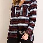 Entro New Serape Woven Overlap Back Shirt Photo 4