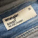 Wrangler  Sunset Rhinestone Mid Rise Straight Jeans size 26x31 Photo 9