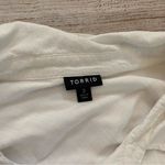 Torrid  Drop Shoulder Button Front Lightning White 3X Shirt Photo 2