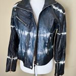 BLANK NYC RARE NWT Tie Dye Leather Jacket Moto Crop Size Small Photo 9