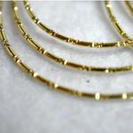 Daisy Fuentes NIP  Triple Textured Gold Tone 3.5" Hoop Lever Back Post Earrings Photo 4