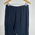 Vince Navy Satin Trim Crepe Pull-On Joggers Size Small Photo 8