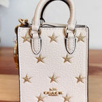 Coach NWT  North/South Mini Tote Bag Charm With‎ Star Print Photo 0