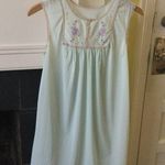 Vintage Lace Trim Embroidered Flowers Panel Nightgown Size 36 Photo 0