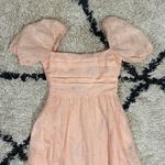 O.P.T Pink Palm Leaf River Midi Dress Photo 5