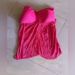 Vince Camuto Dragon Fruit Crochet Draped Tankini M Photo 7