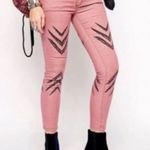 Free People Chevron Jeans Salmon Pink and Black Size 28 Photo 0