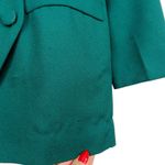 1980s Jennifer James Vintage Emerald Green Blazer Jacket Size 12 Large Photo 5