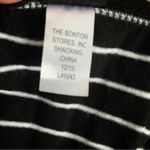 BONTON Infinity Scarf Black & White Stripe OS Photo 2