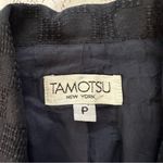 Tamotsu dark blue patterned short sleeve blazer top size small Size M Photo 6