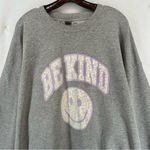 Be Kind Smiley Face Graphic Crewneck Sweatshirt Womens. 2XL Grey Gray Size 2X Photo 1