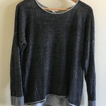 NEW Two by Vince Camuto Black Linen‎ Slouchy Sweater Crewneck Womens Size S Photo 0