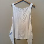 Ann Taylor Factory Cotton Wide Strap Sleeveless Shirt White Tie Women’s 6 Beach Photo 2