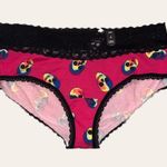 Torrid  CURVE size 0 cheeky rainbow skulls Halloween pink black lace trim skulls Photo 6