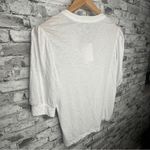 Sanctuary EUC White Henley Short Sleeve Button-Up Shirt NWT Size Medium Photo 3